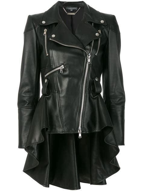 alexander mcqueen peplum waist biker jacket replica|alexander mcqueen clearance.